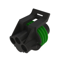 John Deere 57M7343: Gray External Electrical Connector Housing, 3 Cavities