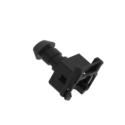 John Deere 57M7406: Tyco Black External Electrical Connector Housing, 2 Cavities