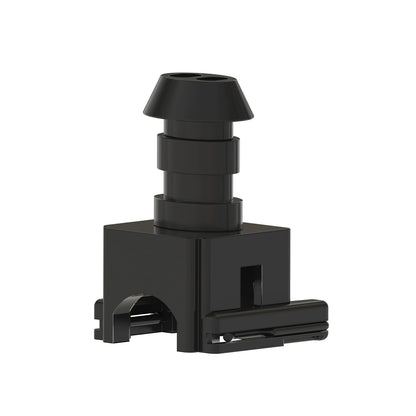John Deere 57M7406: Tyco Black External Electrical Connector Housing, 2 Cavities