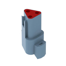 John Deere 57M7626: Gray External Electrical Connector Terminal, 3 Cavities