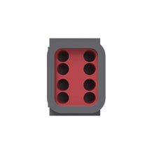 John Deere 57M7631: Gray External Electrical Connector Housing, 8 Cavities