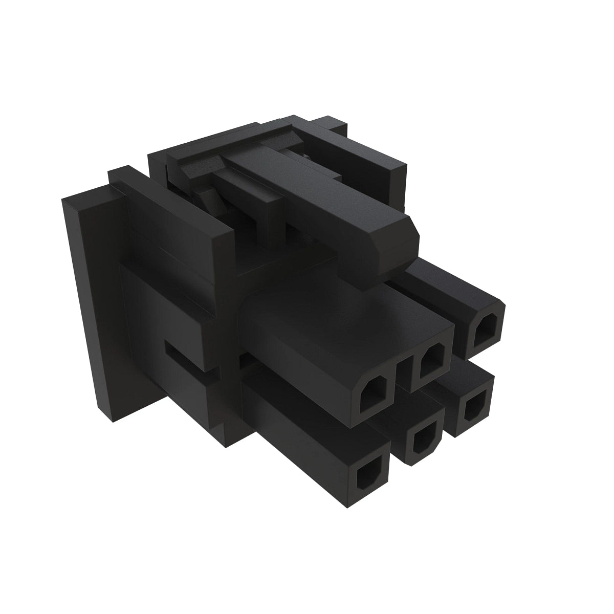 John Deere 57M7714: Black External Electrical Connector Assembly, 6 Cavities