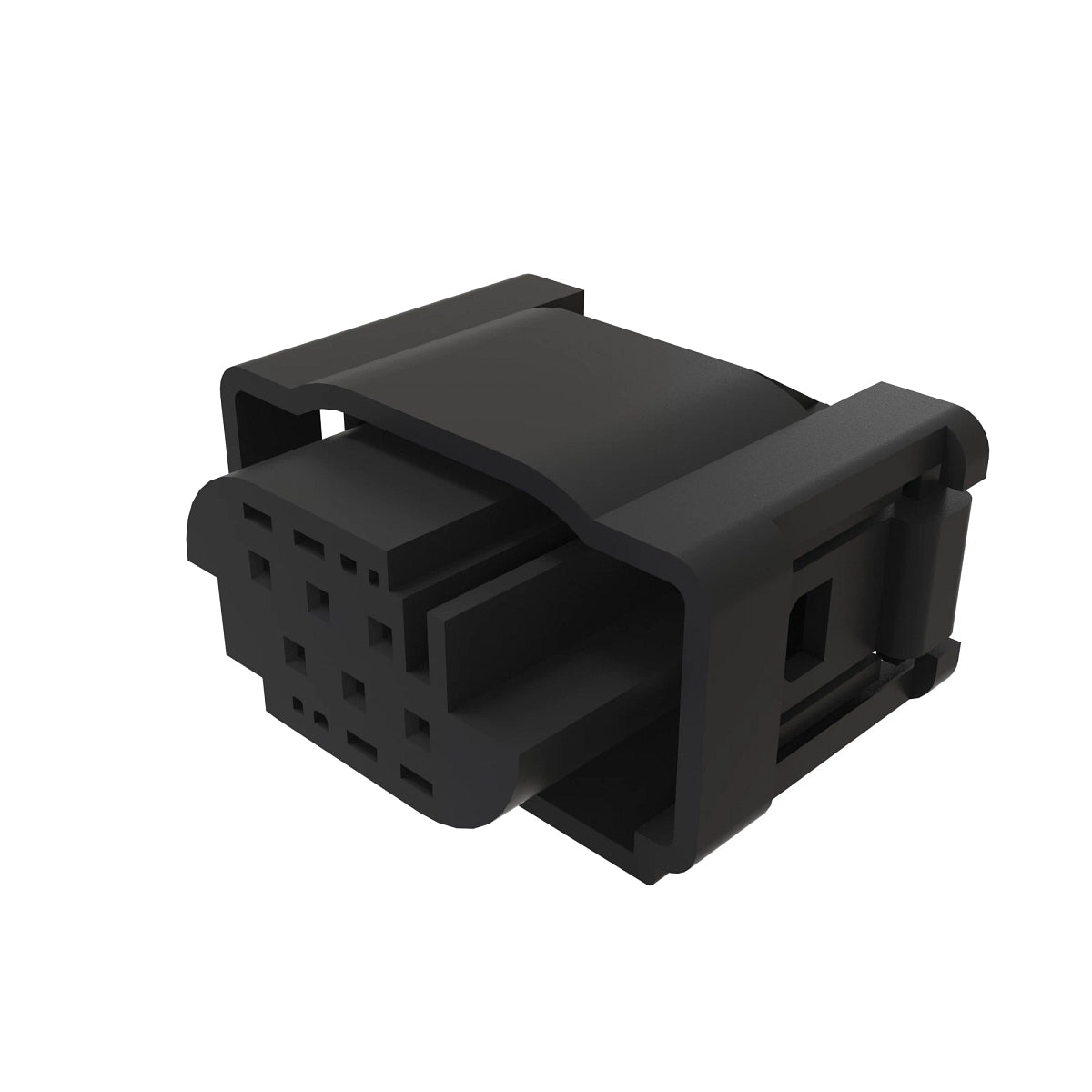 John Deere 57M7953: Tyco Black External Electrical Connector Assembly, 6 Cavities