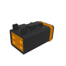 John Deere 57M8015:  Black Internal Electrical Connector Assembly, 4 Cavities