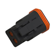 John Deere 57M8021:  Black Internal Electrical Connector Assembly, 2 Cavities