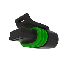John Deere 57M8155:  Black External Electrical Connector Housing, 3 Cavities