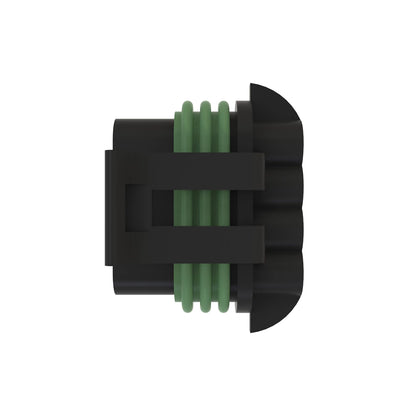 John Deere 57M8416: Black External Electrical Connector Housing, 4 Cavities