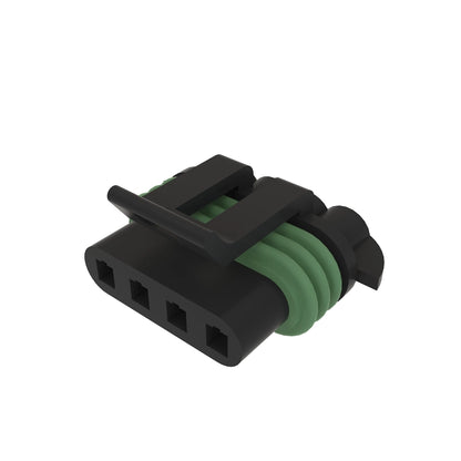 John Deere 57M8416: Black External Electrical Connector Housing, 4 Cavities