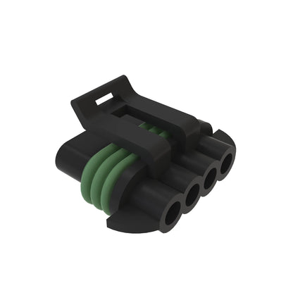 John Deere 57M8416: Black External Electrical Connector Housing, 4 Cavities