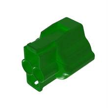 John Deere 57M8418: Yazaki Green Internal Electrical Connector Housing, 2 Cavities