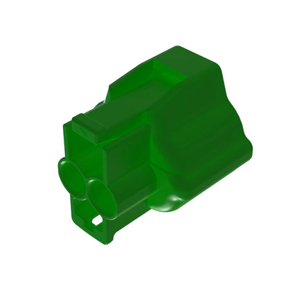 John Deere 57M8418: Yazaki Green Internal Electrical Connector Housing, 2 Cavities