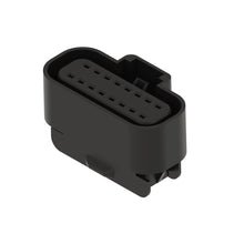 John Deere 57M8484: Black External Electrical Connector Housing, 16 Cavities