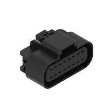 John Deere 57M8484: Black External Electrical Connector Housing, 16 Cavities