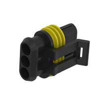 John Deere 57M8542:  Tyco Black External Electrical Connector Housing, 3 Cavities