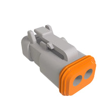 John Deere 57M8639: Black Internal Electrical Connector Housing, 2 Cavities
