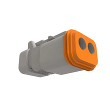 John Deere 57M8639:  Black Internal Electrical Connector Housing, 2 Cavities