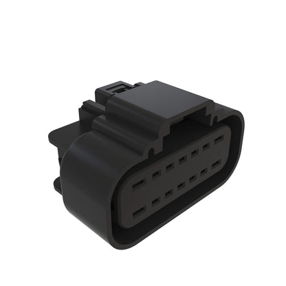 John Deere 57M8920: Black External Electrical Connector Housing, Cavities 14