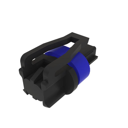 John Deere 57M8923: Black External Electrical Connector Housing, 2 Cavities
