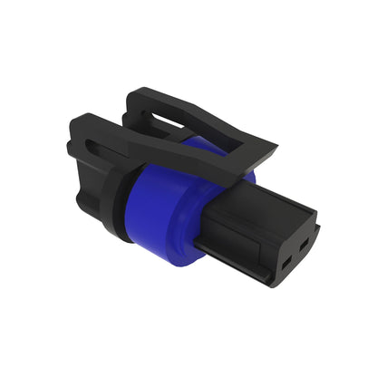 John Deere 57M8923: Black External Electrical Connector Housing, 2 Cavities