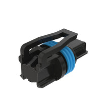 John Deere 57M8923: Black External Electrical Connector Housing, 2 Cavities