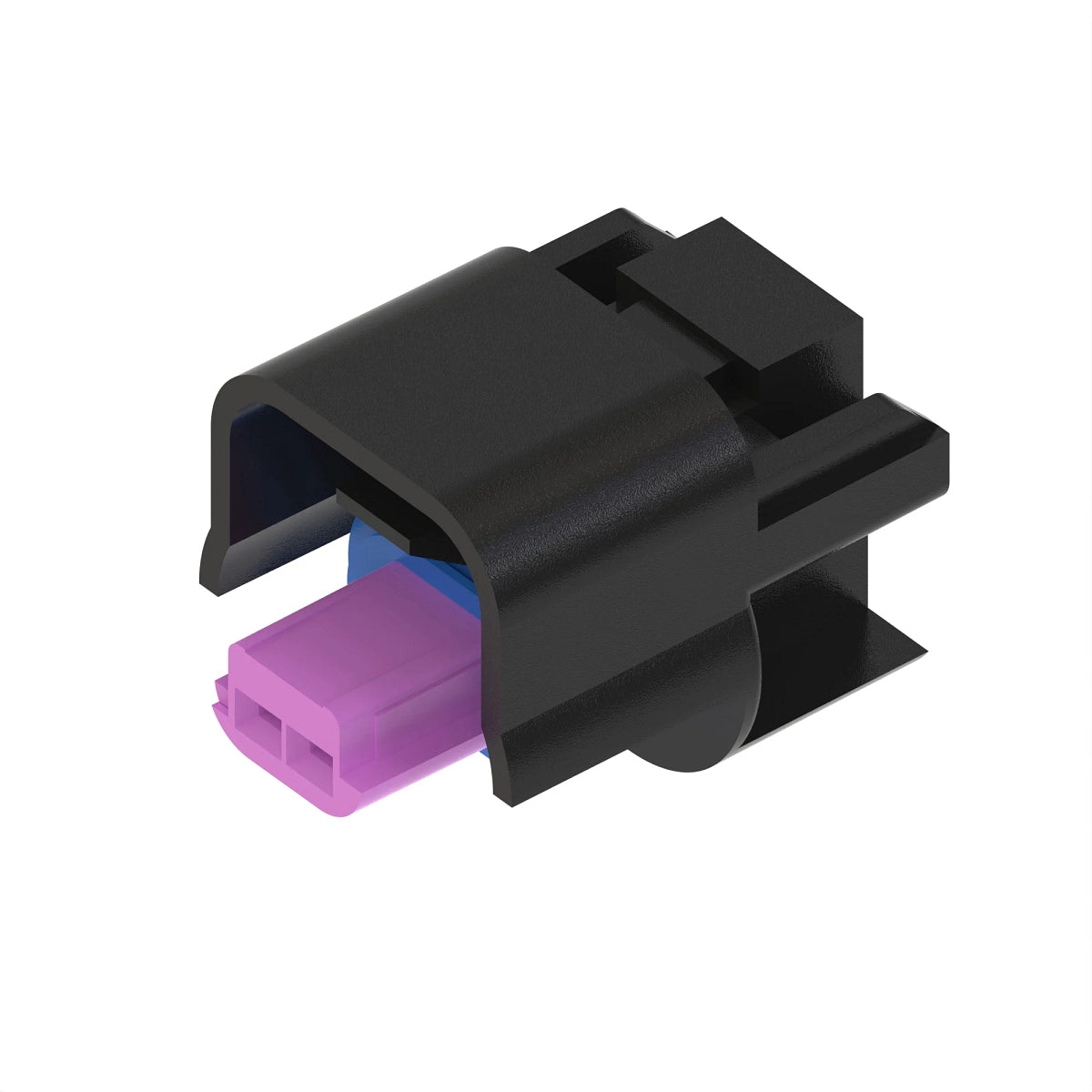 John Deere 57M8924: Black External Electrical Connector Housing, 2 Cavities