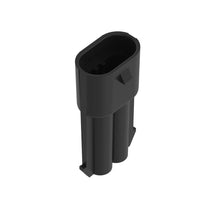 John Deere 57M8958: Black Internal Electrical Connector Housing, 2 Cavities