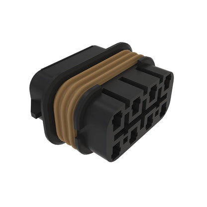 John Deere 57M8990: Brown Internal Electrical Connector Housing, 6 Cavities