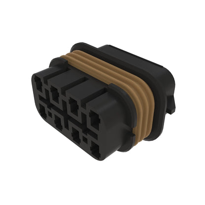 John Deere 57M8990: Brown Internal Electrical Connector Housing, 6 Cavities