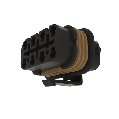 John Deere 57M8990: Brown Internal Electrical Connector Housing, 6 Cavities