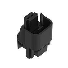 John Deere 57M9210: Black External Electrical Connector Housing, 2 Cavities