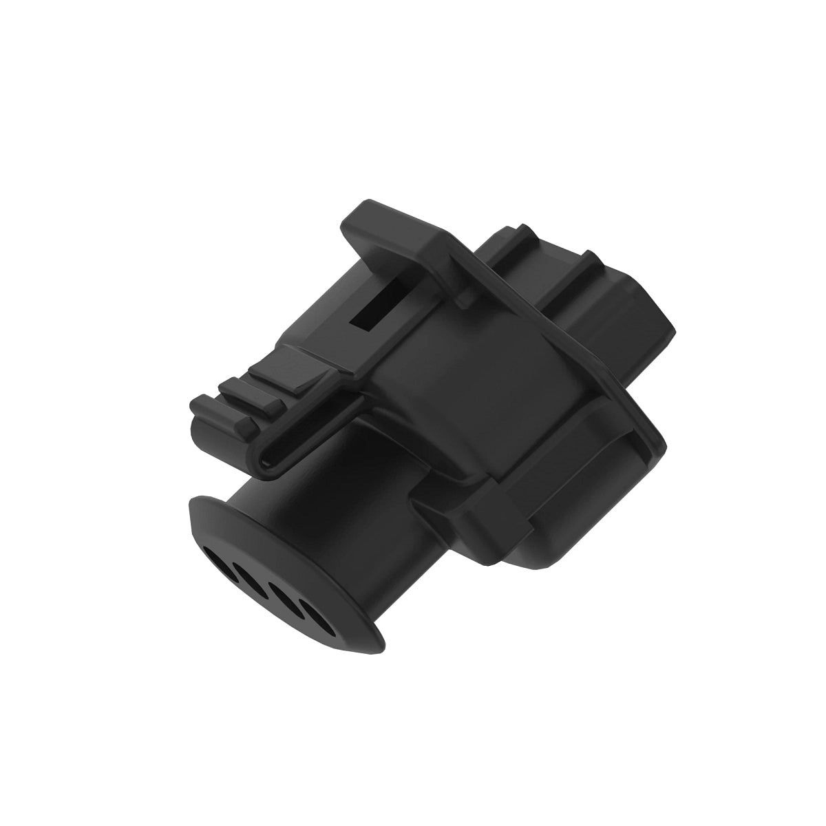 John Deere 57M9498:  Bosch Black Electrical Connector Housing, 4 Cavities