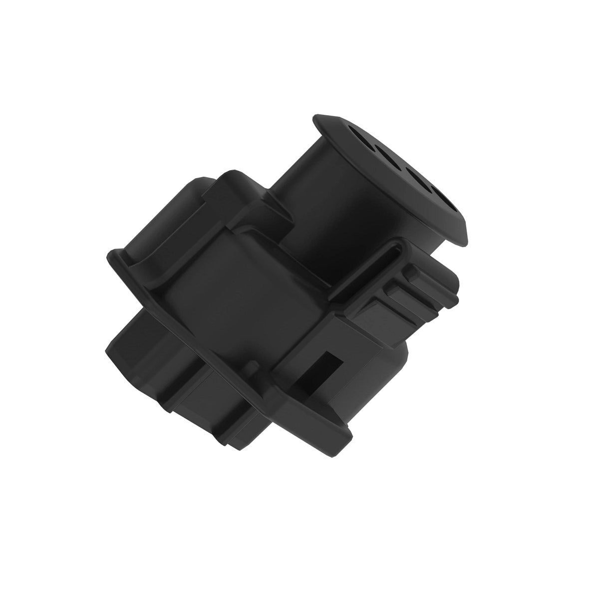 John Deere 57M9498: Bosch Black Electrical Connector Housing, 4 Cavities