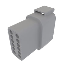 John Deere 57M9575: Gray Electrical Connector Housing, 12 Cavities
