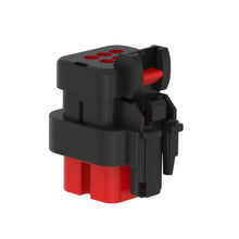 John Deere 57M9750: Red Electrical Connector Housing, 6 Cavities