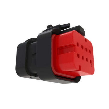 John Deere 57M9756: Red Electrical Connector Housing, 8 Cavities