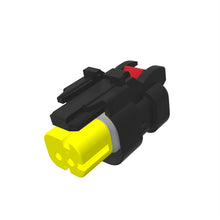 John Deere 57M9774: Yellow Electrical Connector Housing, 2 Cavities