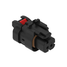John Deere 57M9775:  Green Electrical Connector Housing, 2 Cavities