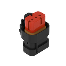 John Deere 57M9780: Red Electrical Connector Housing, 3 Cavities