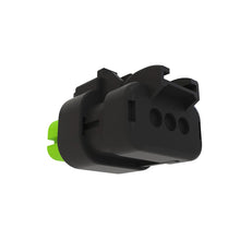 John Deere 57M9783: Green Electrical Connector Housing, 3 Cavities