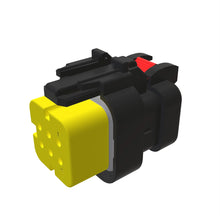 John Deere 57M9788: Yellow Electrical Connector Housing, 6 Cavities