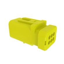 John Deere 57M9791:  Yellow Electrical Connector Housing, Cavities 6
