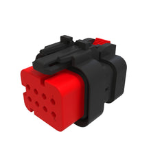John Deere 57M9792: Red Electrical Connector Housing, 8 Cavities