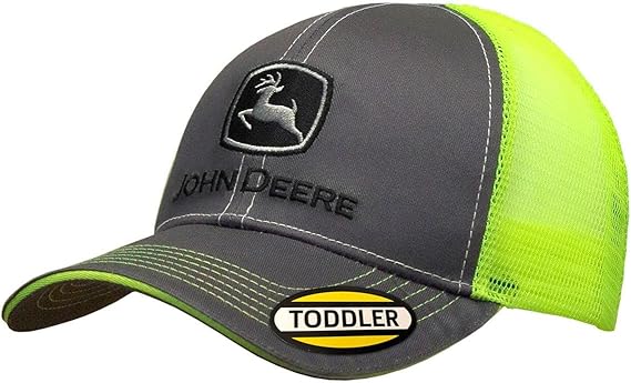 John Deere Toddler Mesh Back Cap (Grey/Neon Green)