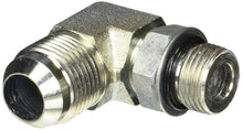 10MB12MJ90: Adapter Fitting - 5/8 in Male O-Ring Boss x 3/4 in Male JIC 37Â° Flare, Steel