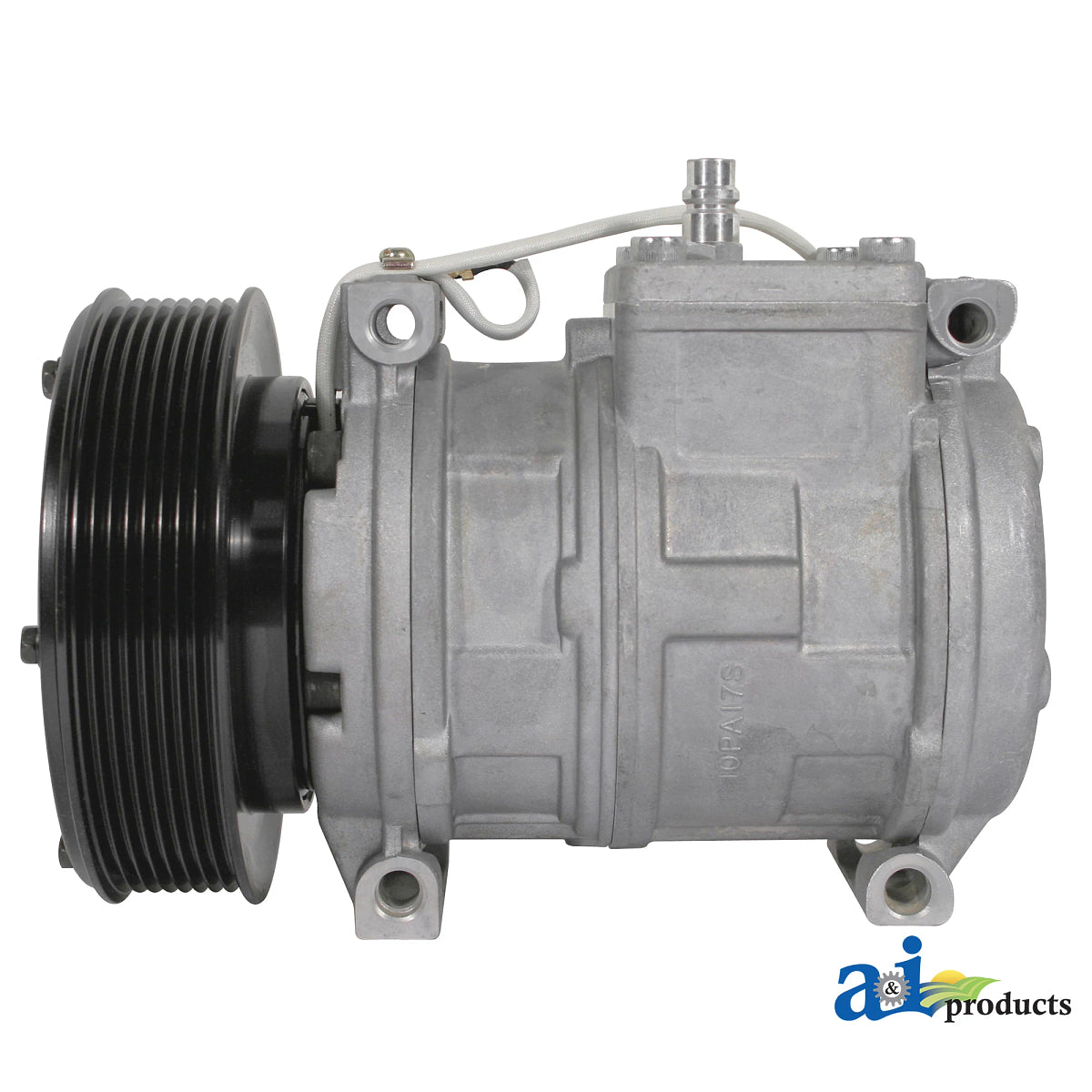 John Deere A-AH169875: Air Conditioner Compressor with Clutch, 12 Volt