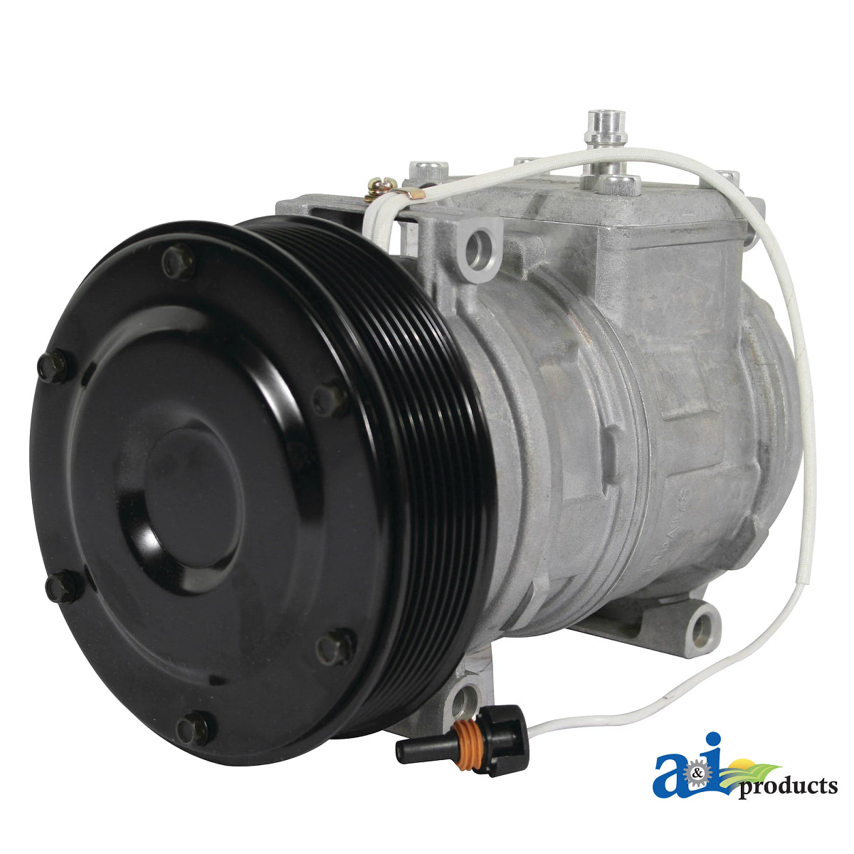 John Deere A-AH169875: Air Conditioner Compressor with Clutch, 12 Volt
