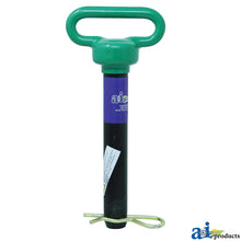 John Deere A-GHP07:  Green Head Hitch Pin, 1-1/8" X 7"