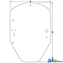 John Deere A-T344818:  Cab Door Windowpane