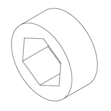 John Deere A62180:  Round Outer Diameter Hexagonal Inner Diameter Bushing