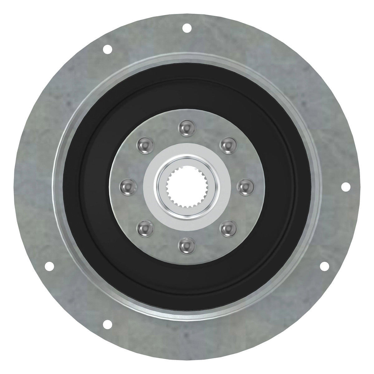 John Deere AH168456: Torsional Damper Splined Coupling with Hub